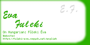 eva fuleki business card